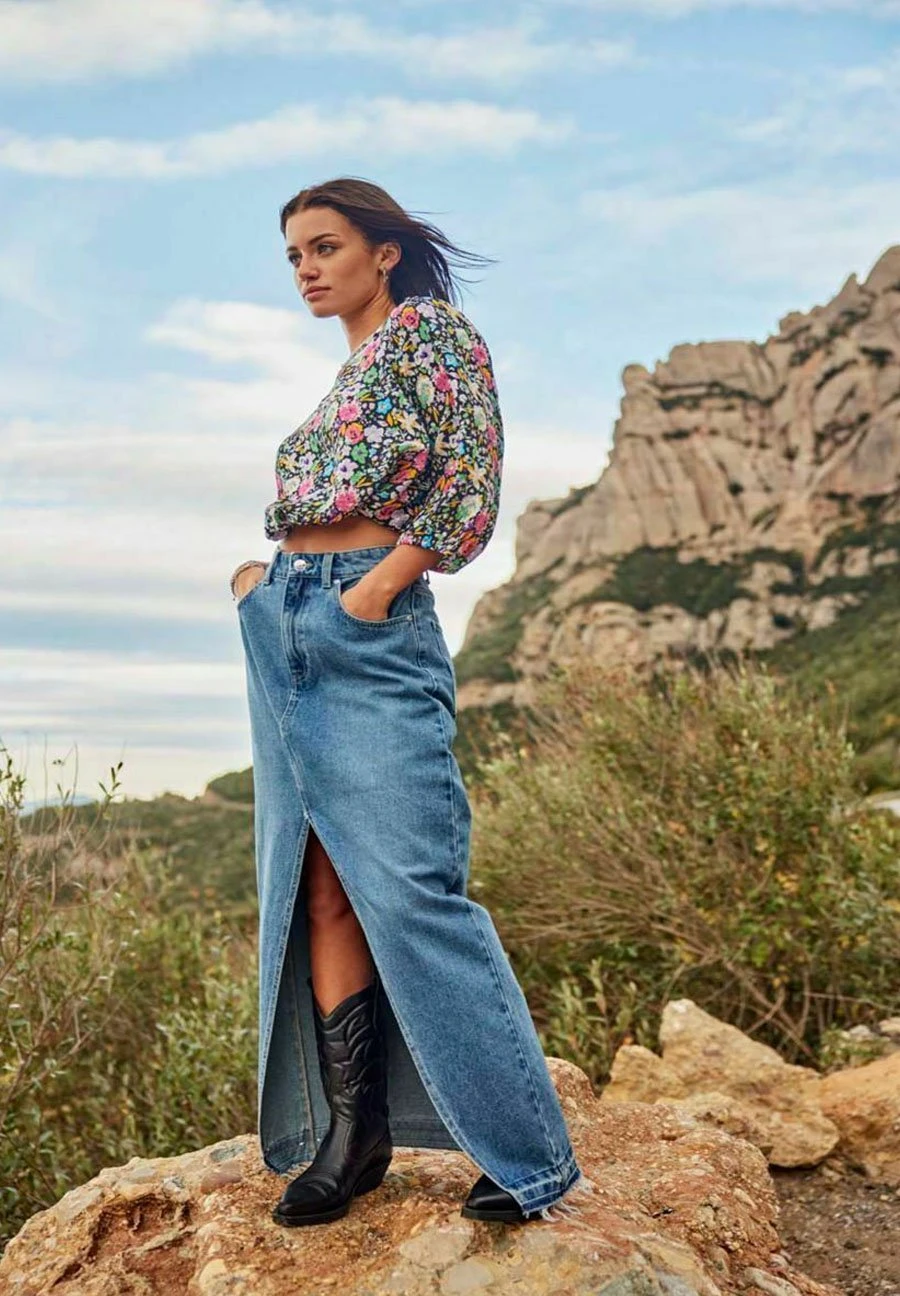 ONLY Maxirok - Medium Blue Denim 3 ONLY Maxirok - Medium Blue Denim