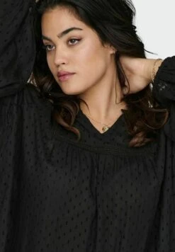 ONLY CARMAKOMA Carneel Ls V Neck- Blouse - Black -ONLY Winkel cb7e9b7cd073412280f51ed8f303152c