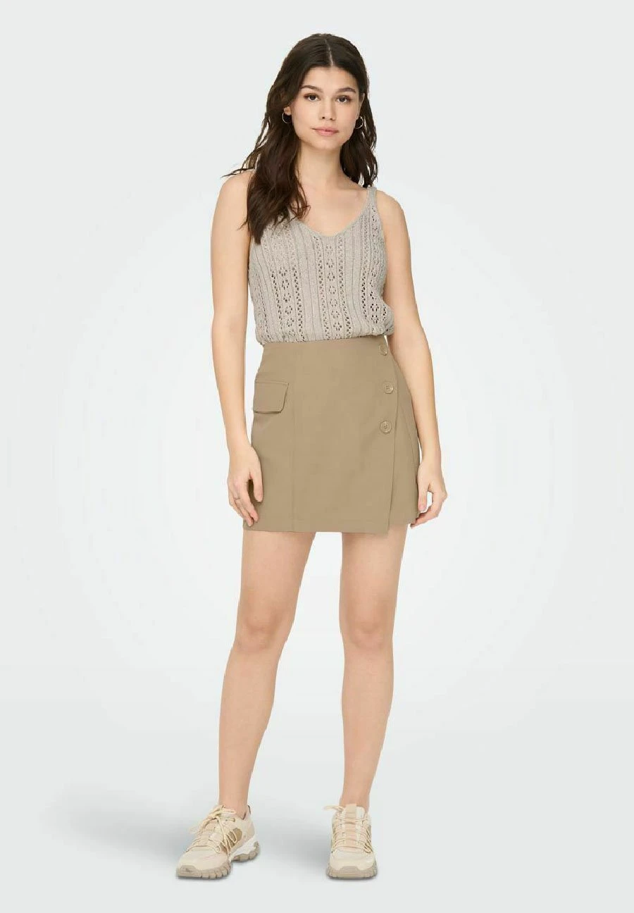 ONLY Onlberry- Minirok - Beige Mottled Beige 4 ONLY Onlberry- Minirok - Beige Mottled Beige - Afbeelding 2