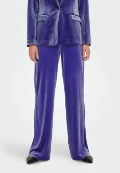 ONLY Hw Wide Fit Samt - Broek - Deep Blue