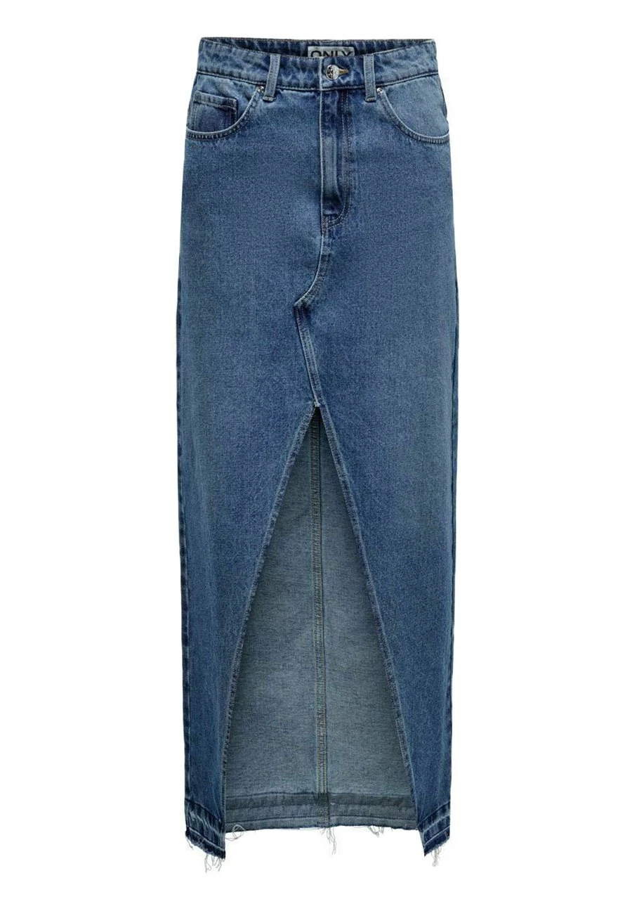 ONLY Maxirok - Medium Blue Denim 4 ONLY Maxirok - Medium Blue Denim - Afbeelding 2