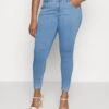 ONLY CARMAKOMA Caranna Ank- Jeans Skinny Fit - Light Blue Denim