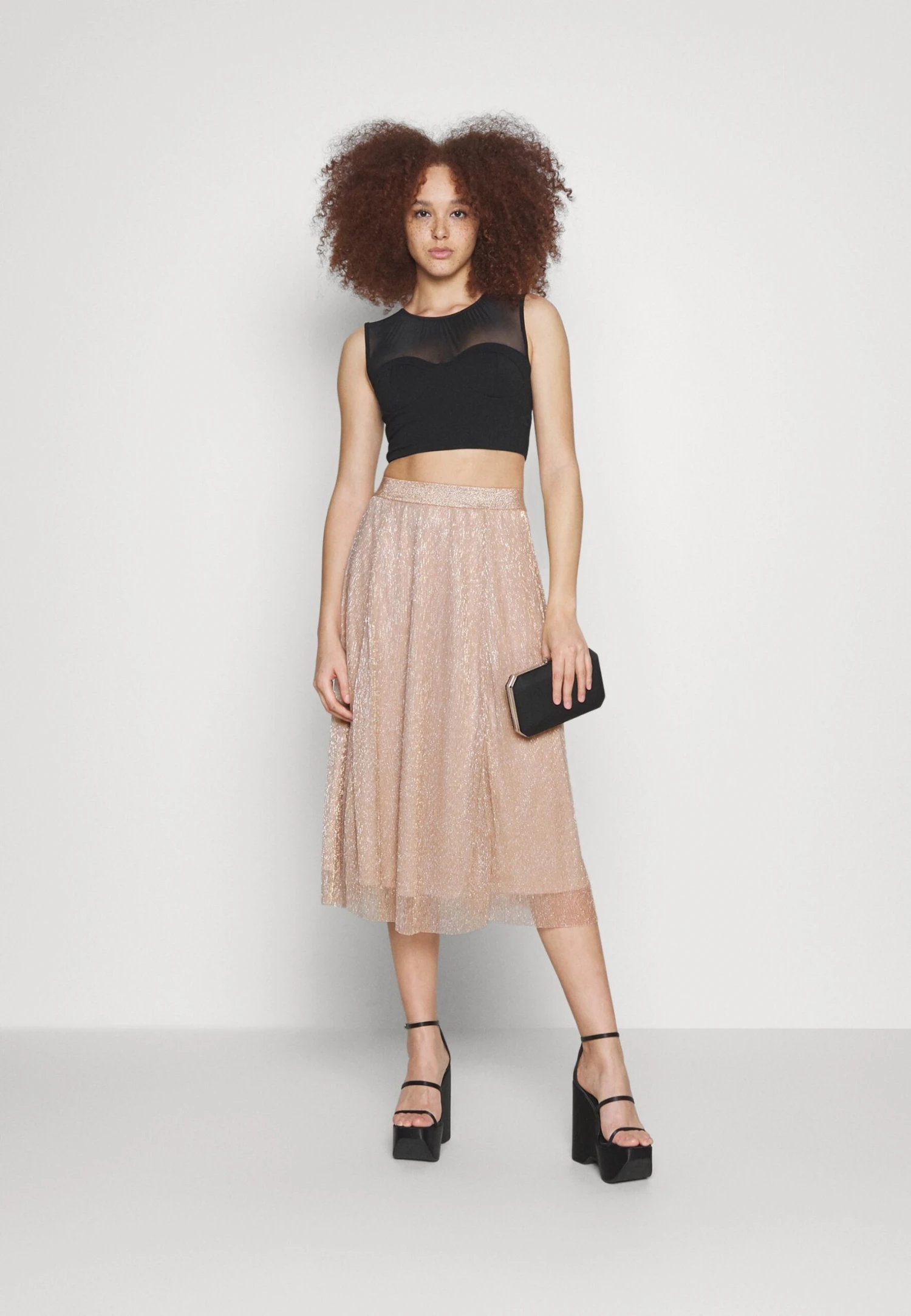 ONLY Onltinga Shine Skirt - A-Lijn Rok - Beige 4 ONLY Onltinga Shine Skirt - A-Lijn Rok - Beige - Afbeelding 2
