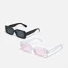 Only & Sons Onssunglass Unisex 2 Pack - Zonnebril - Black/Black /Pink/Transparent