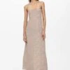 ONLY Gesmoktes - Maxi-Jurk - Adobe Rose