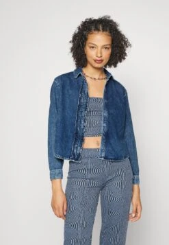 ONLY Onlannabel LifeFrill Shirt- Overhemdblouse - Medium Blue Denim -ONLY Winkel e2d2457d132646f8a527ef1def2c3eba