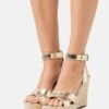 ONLY Shoes Onlamelia Life Stitch- Sandalen Met Plateauzool - Gold