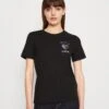 ONLY Onlkita S/S Seq Heart - T-Shirt Print - Black