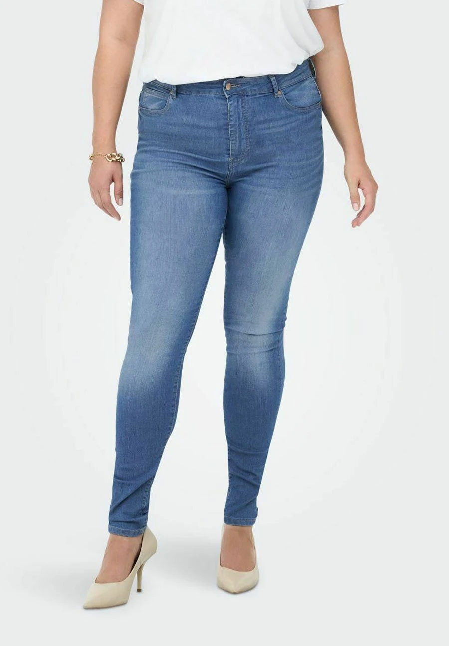 ONLY CARMAKOMA Curvy Carflake High Waist - Jeans Skinny Fit - Medium Blue Denim 3 ONLY CARMAKOMA Curvy Carflake High Waist - Jeans Skinny Fit - Medium Blue Denim