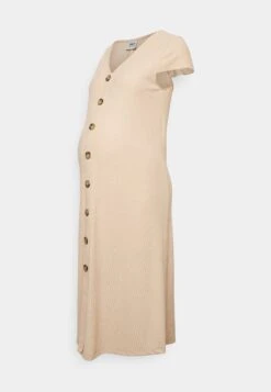 ONLY MATERNITY Olmnella Button Dress - Gebreide Jurk - Beige -ONLY Winkel ec8f91c147094960a57ee2a196f17b83