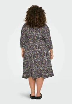 ONLY CARMAKOMA Midi Curvy Wickel - Jurk - Black -ONLY Winkel ef03608453e8481e9c07bc7d1bf3dc78