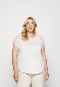 ONLY CARMAKOMA Carceline Mix - T-Shirt Print - Cloud Dancer