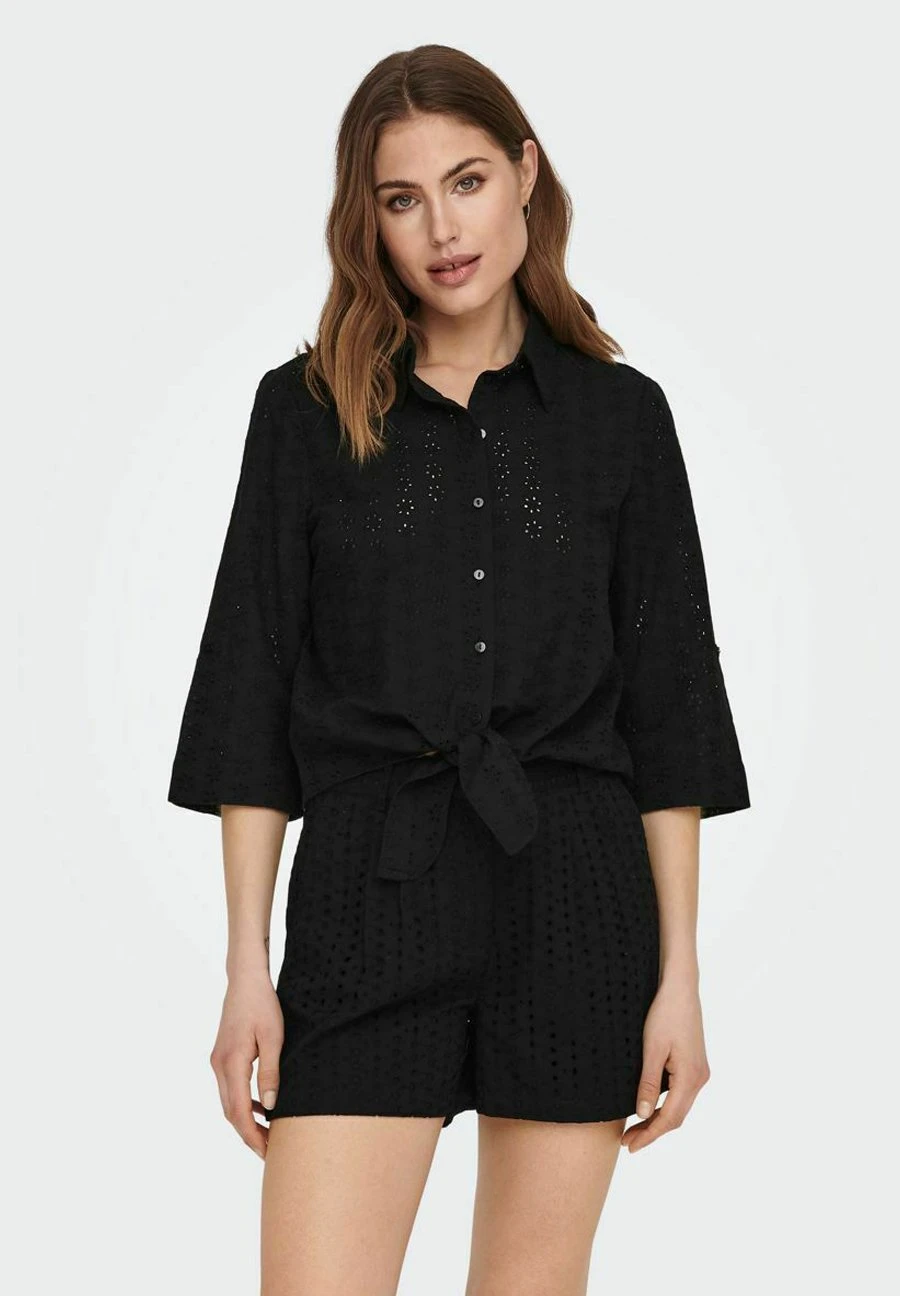 ONLY Geknotete - Overhemdblouse - Black 3 ONLY Geknotete - Overhemdblouse - Black