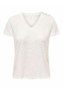 ONLY V-Ausschnitt - T-Shirt Print - Cloud Dancer 10 ONLY V-Ausschnitt - T-Shirt Print - Cloud Dancer -ONLY Winkel fac1ba56f8f34da49283197965f3f9a4