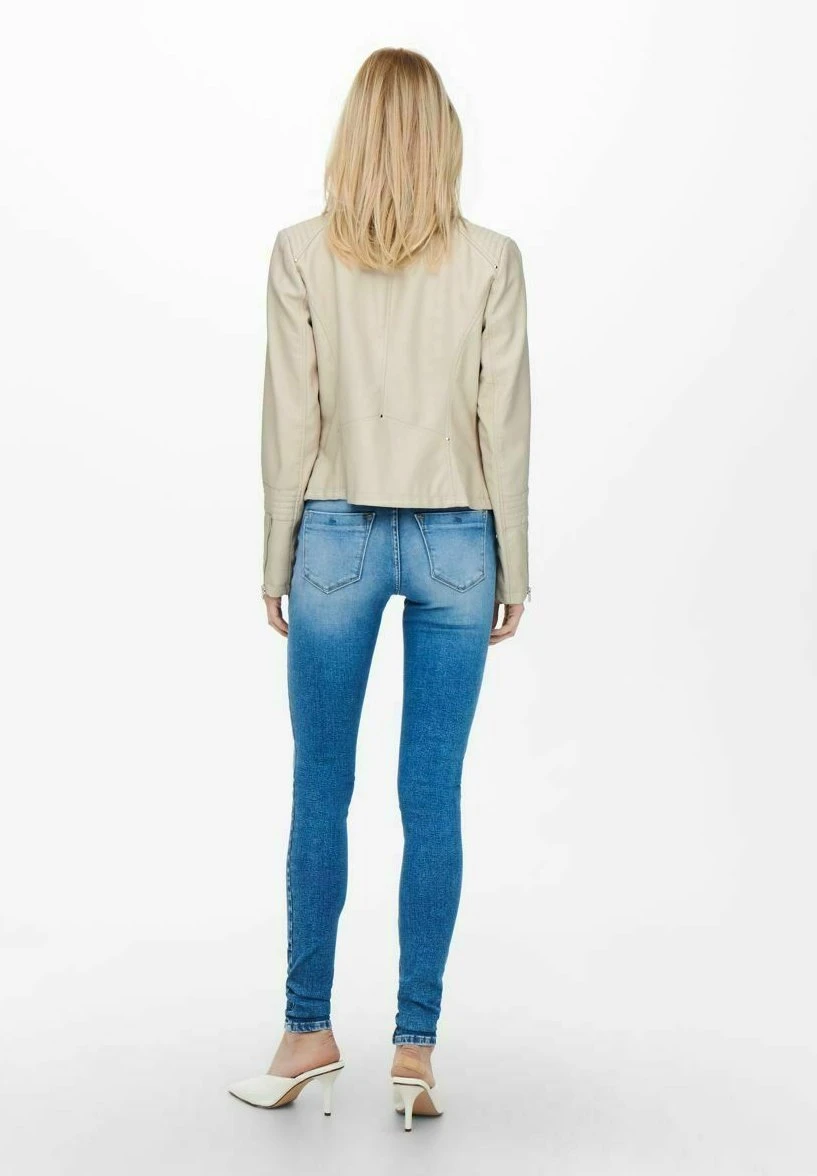 ONLY Biker Otw Noo - Imitatieleren Jas - Silver Lining 5 ONLY Biker Otw Noo - Imitatieleren Jas - Silver Lining - Afbeelding 3